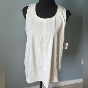 NWT Trouve Tank Top Women XL White Sleeveless Blouse Solid